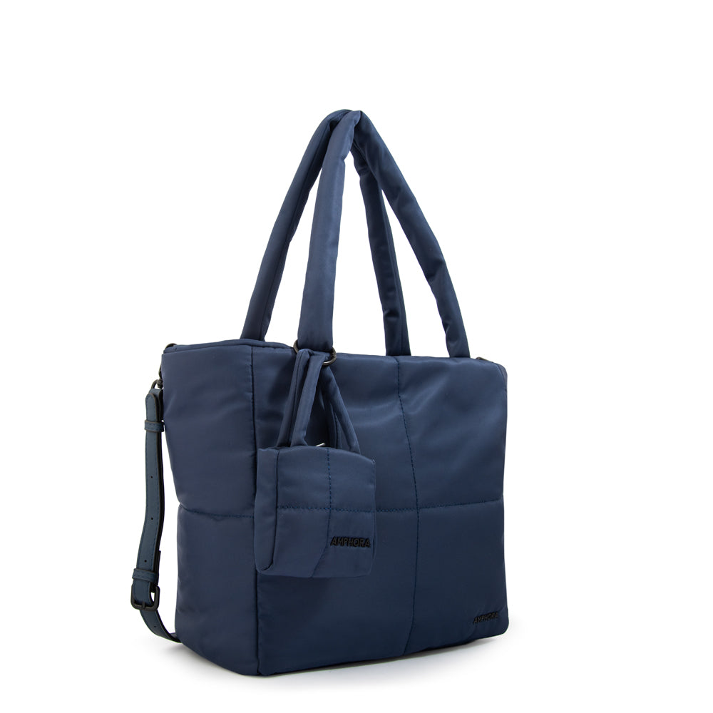 Cartera tote guyana azul oscuro