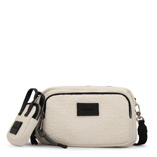 Cartera bandolera exotic mediana blanco