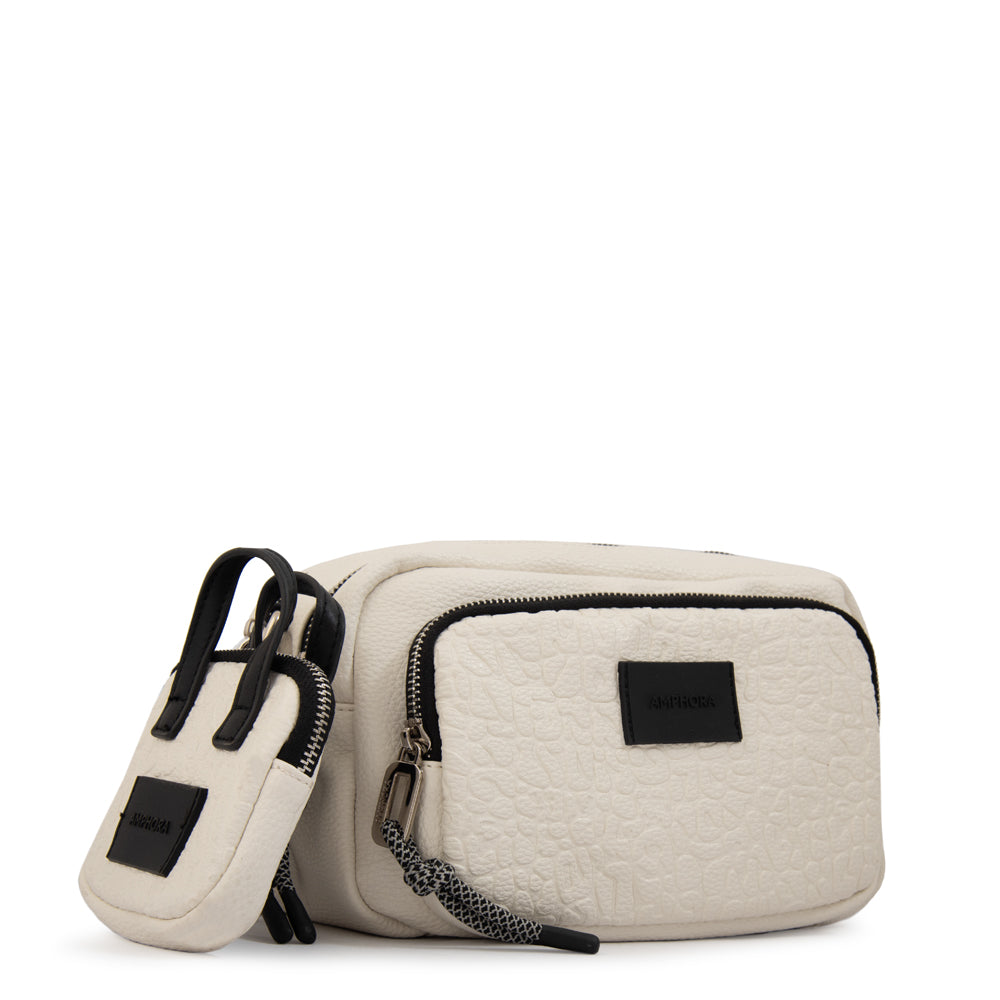 Cartera bandolera exotic mediana blanco