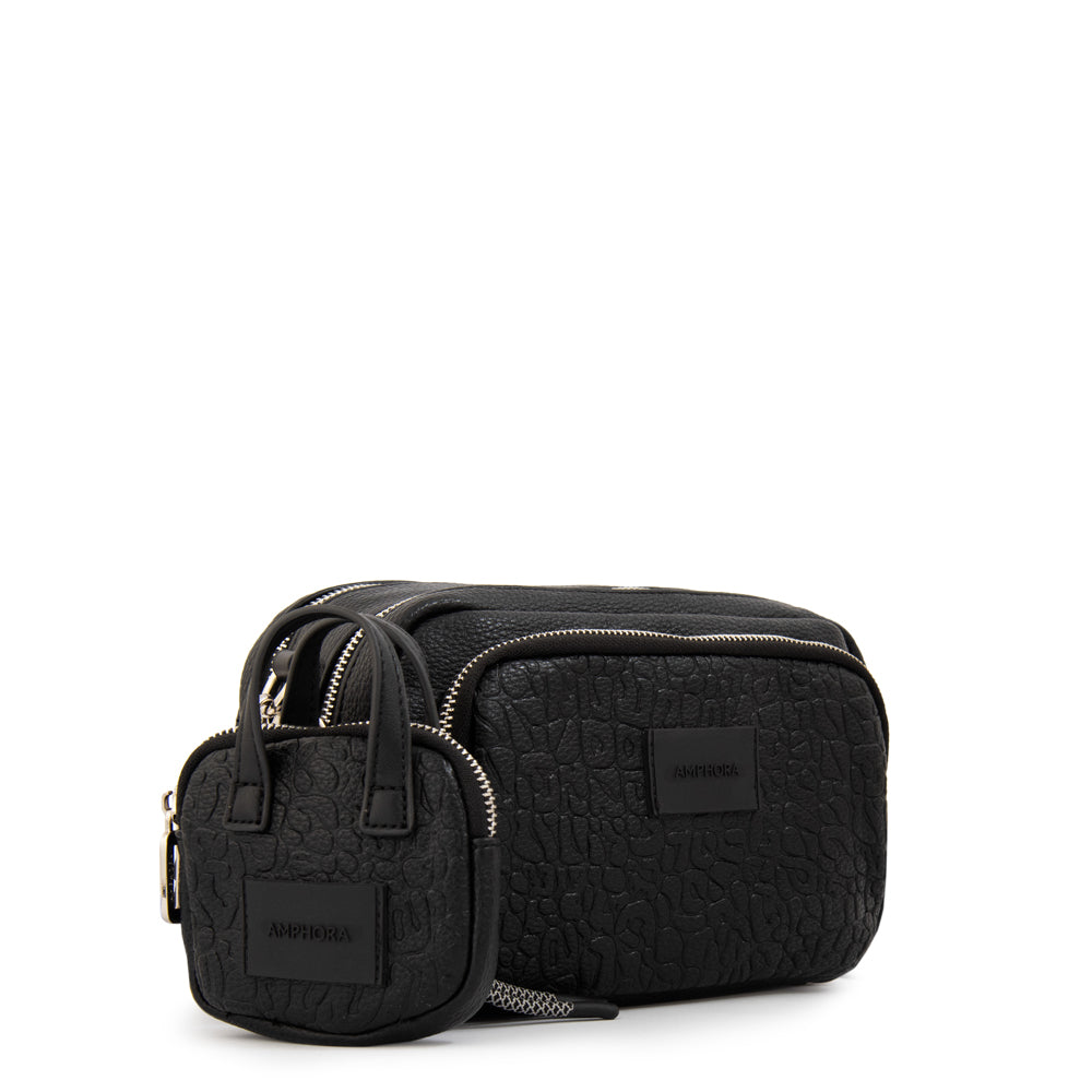 Cartera bandolera exotic mediana negro especial