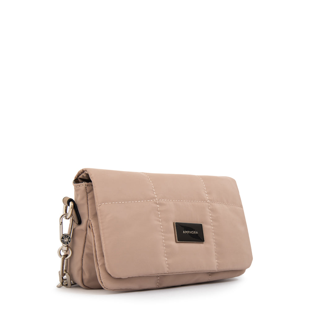 Cartera bandolera vania beige oscuro