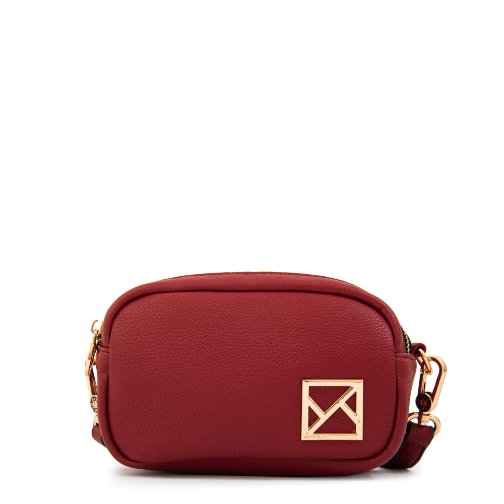 Cartera bandolera delia rojo oscuro