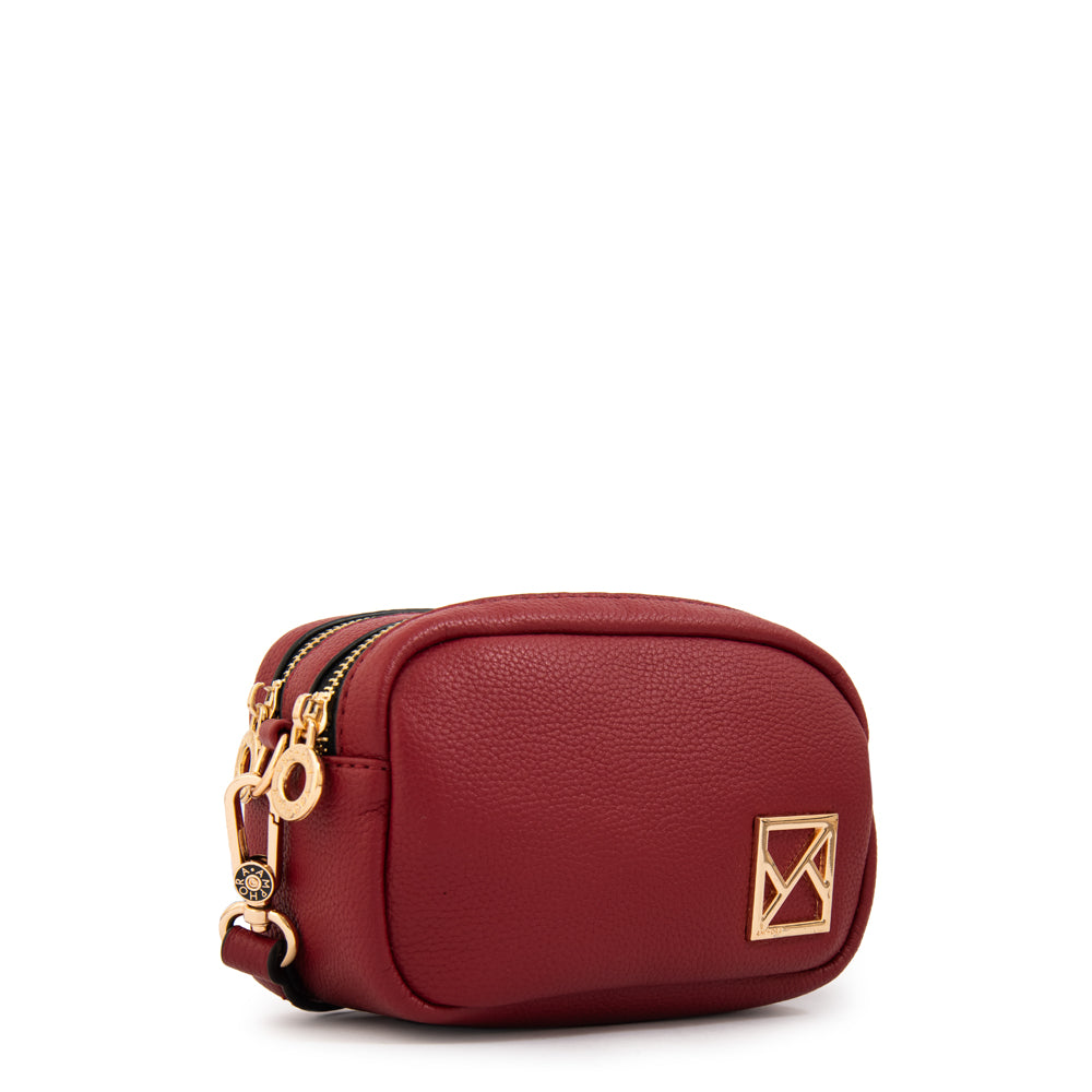 Cartera bandolera delia rojo oscuro
