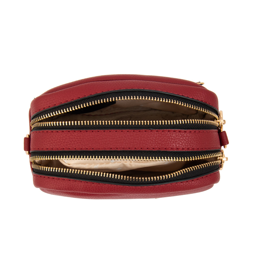 Cartera bandolera delia rojo oscuro