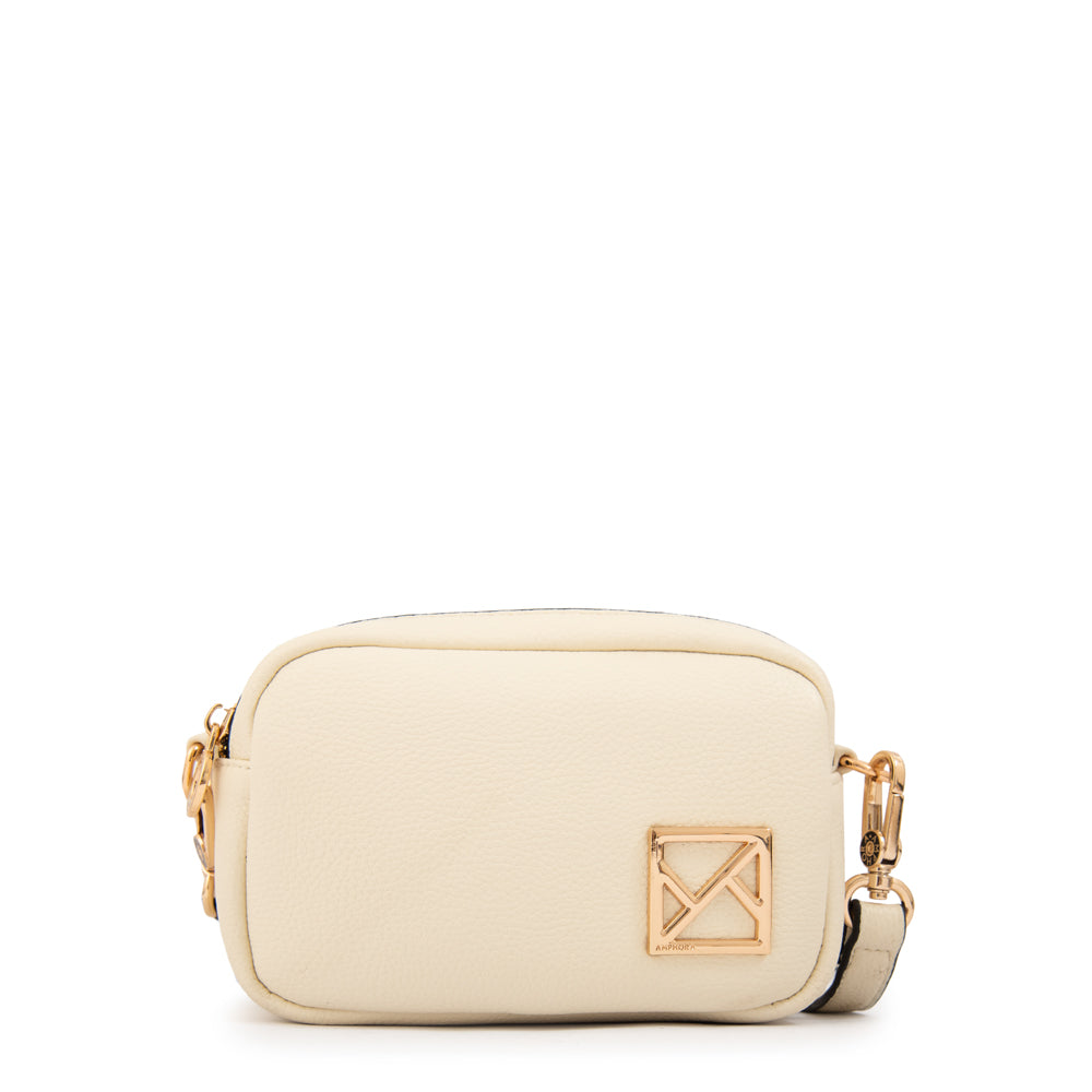 Cartera bandolera delia blanco crudo