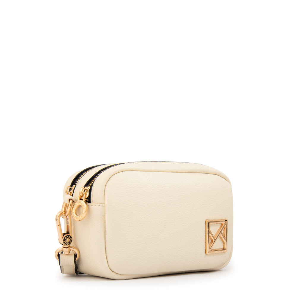 Cartera bandolera delia blanco crudo