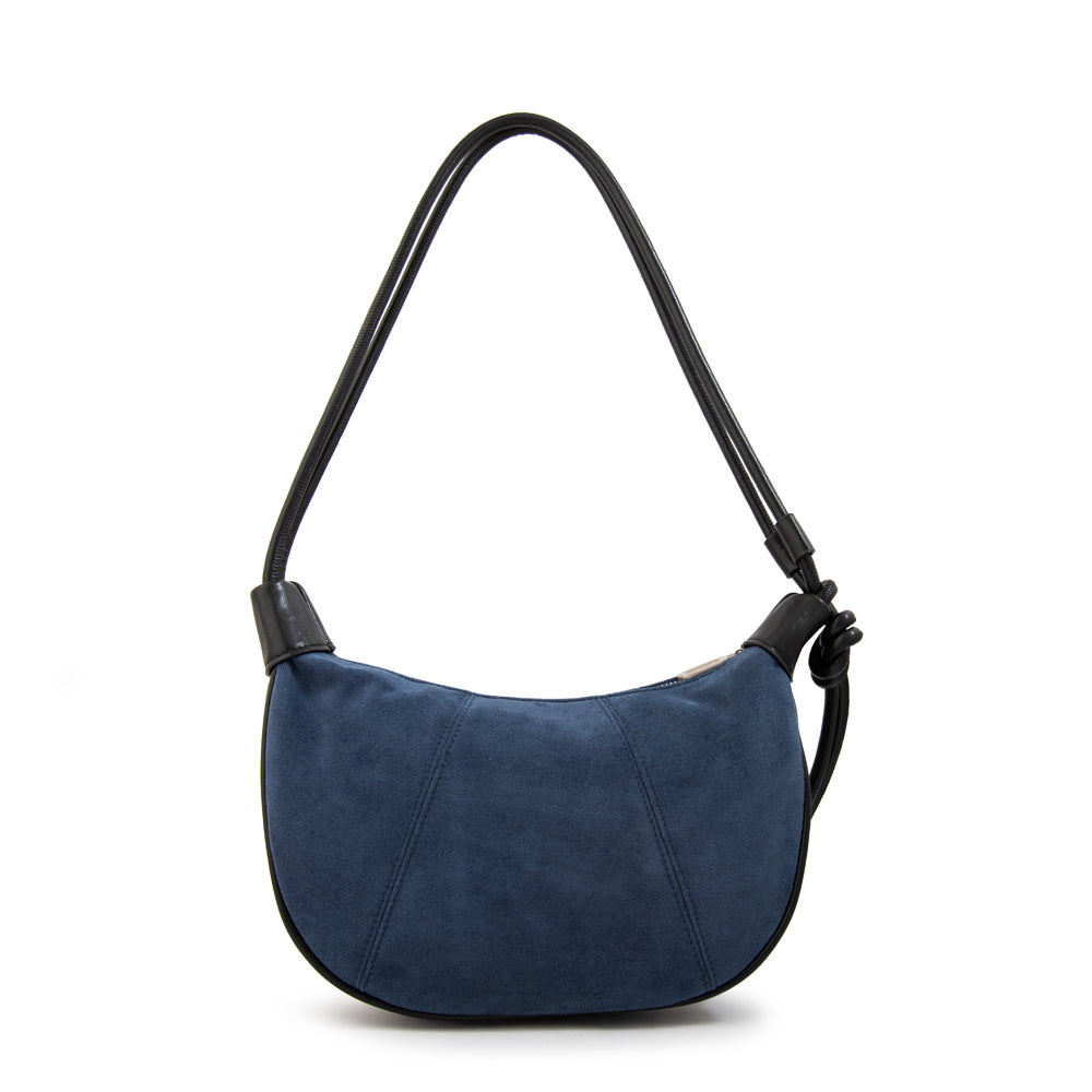 Cartera corte oval cintia mediana azul oscuro