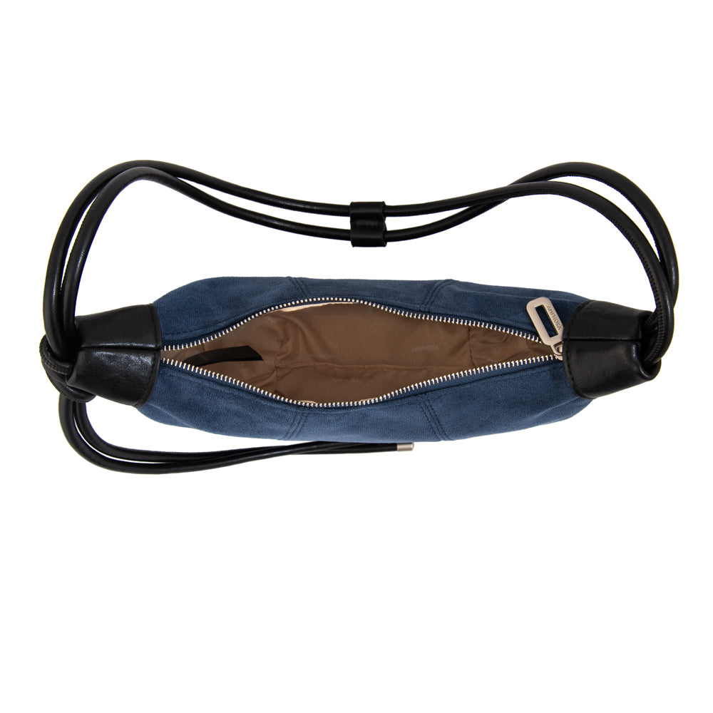 Cartera corte oval cintia mediana azul oscuro