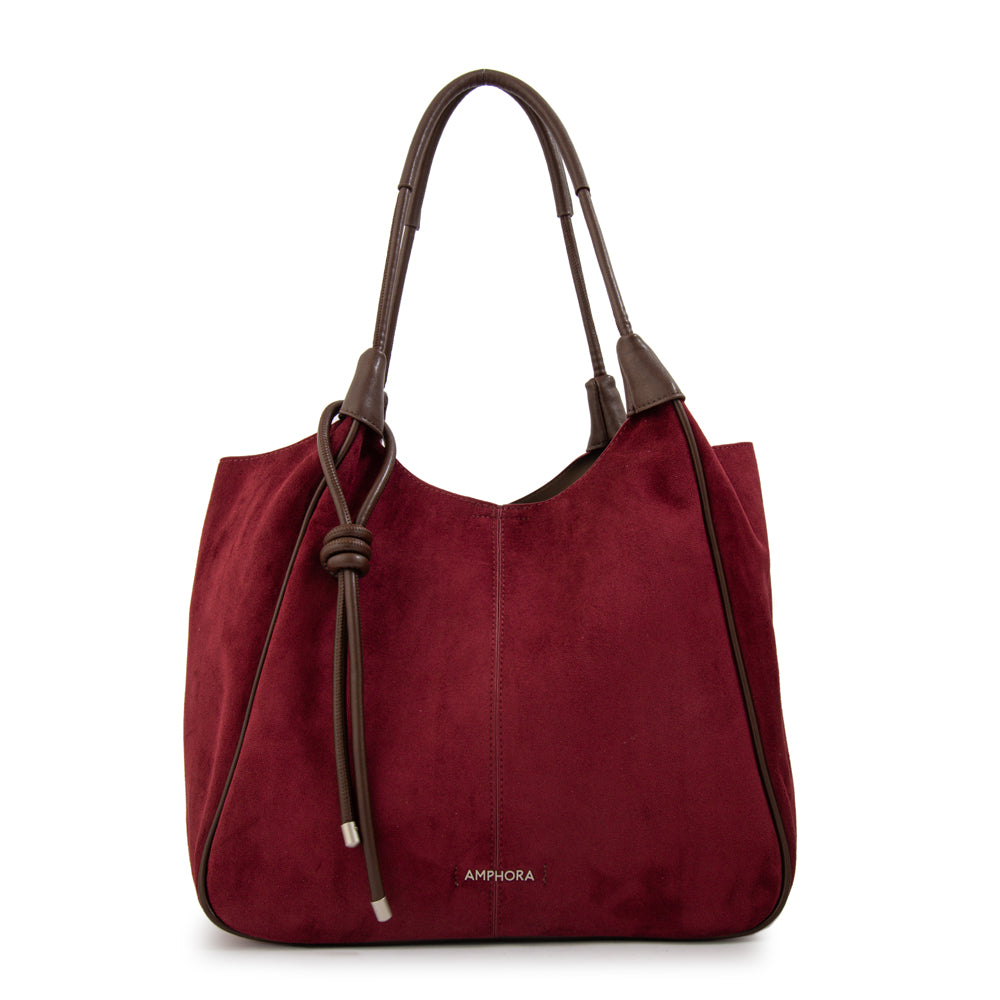 Cartera tote cintia mediana rojo oscuro