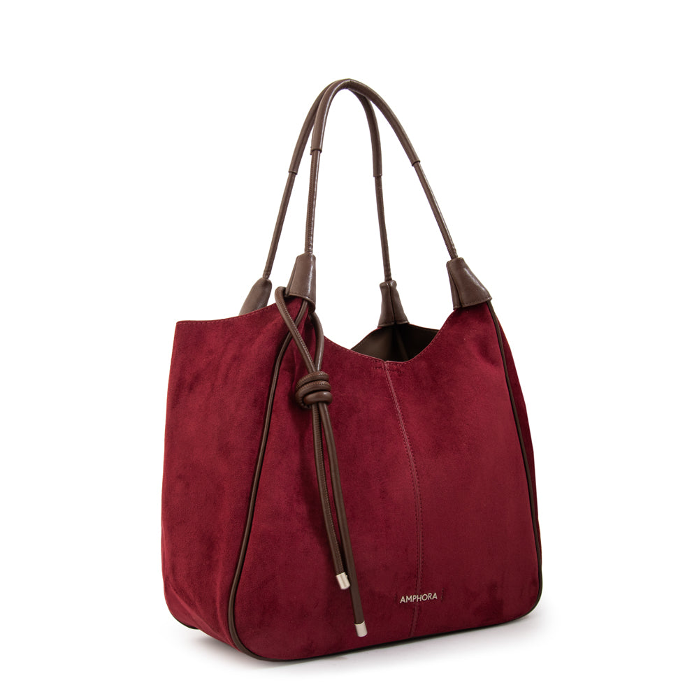 Cartera tote cintia mediana rojo oscuro