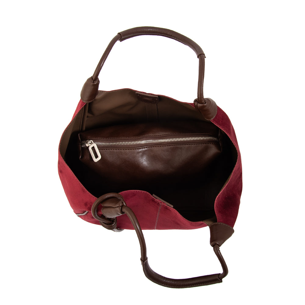 Cartera tote cintia mediana rojo oscuro