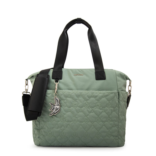 Cartera tote porta notebook fabula verde claro