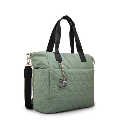 Cartera tote porta notebook fabula verde claro