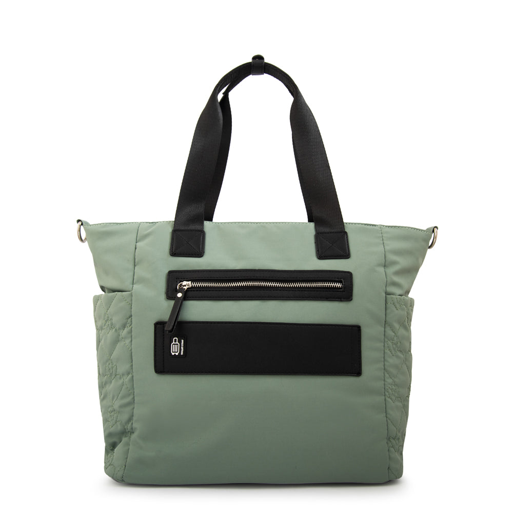 Cartera tote porta notebook fabula verde claro