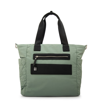 Cartera tote porta notebook fabula verde claro
