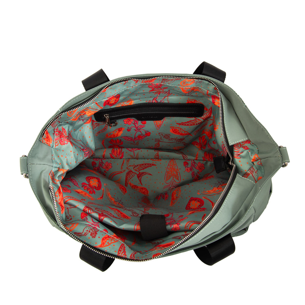 Cartera tote porta notebook fabula verde claro