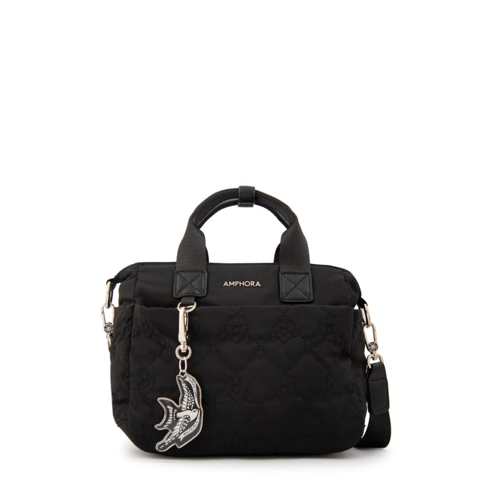 Cartera bandolera con asas fabula negro