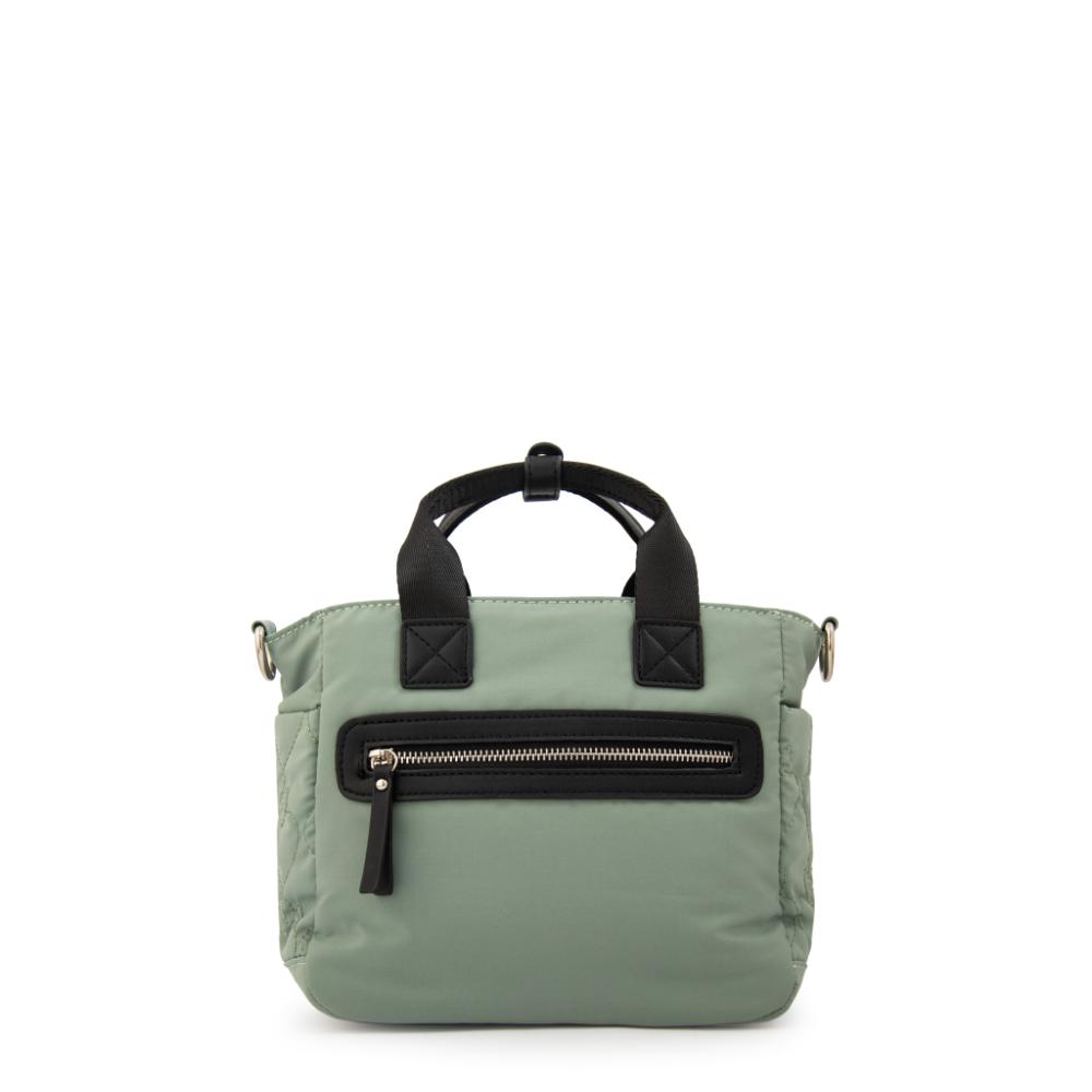 Cartera bandolera con asas fabula verde claro