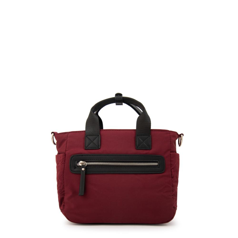 Cartera bandolera con asas fabula rojo oscuro
