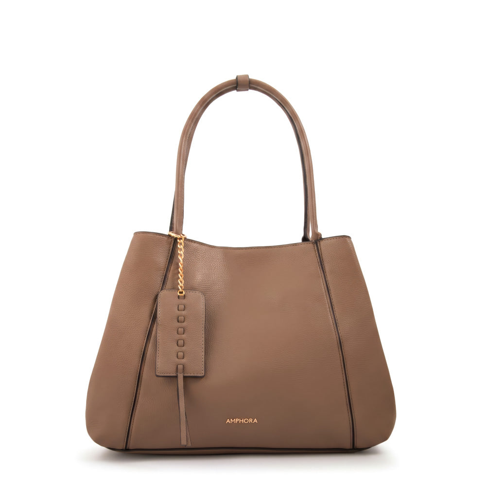 Cartera tote nix grande taupe