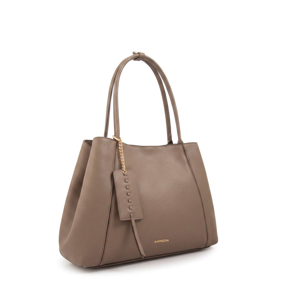 Cartera tote nix grande taupe