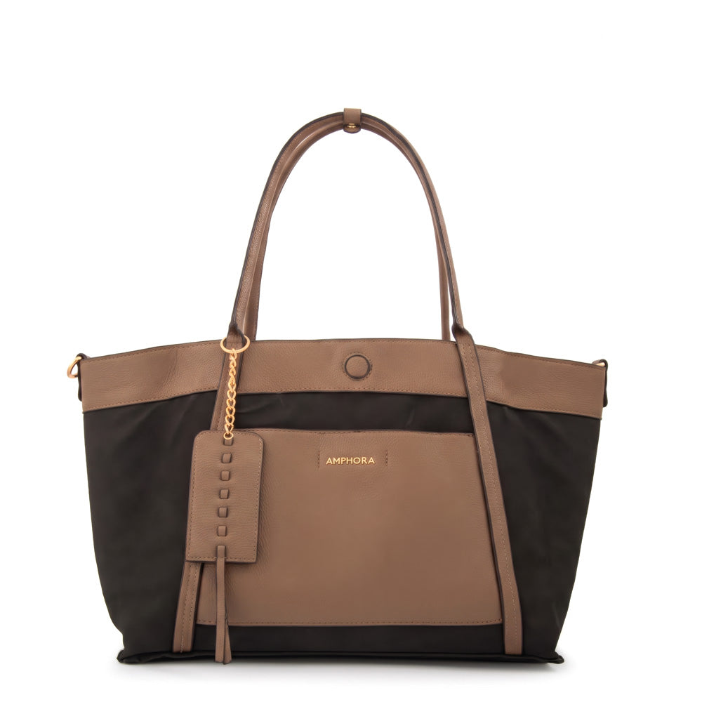 Cartera tote nix grande taupe