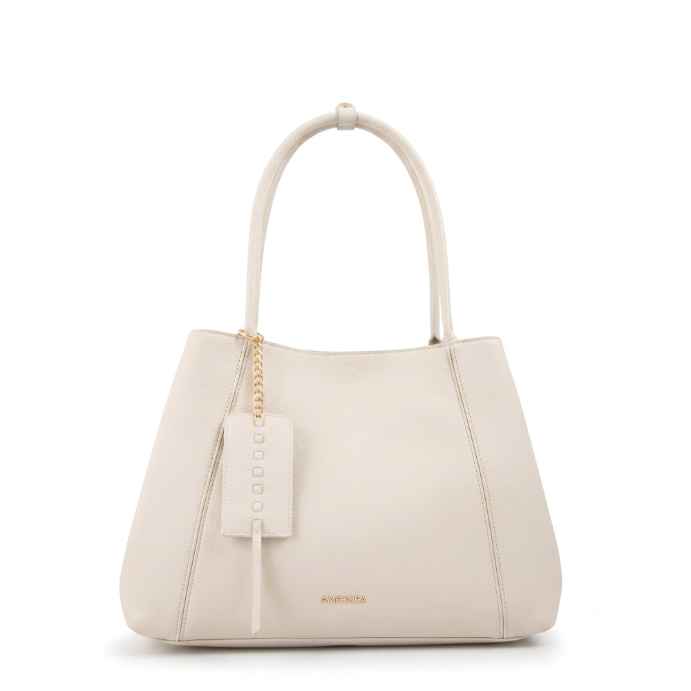 Cartera tote nix grande blanco crudo
