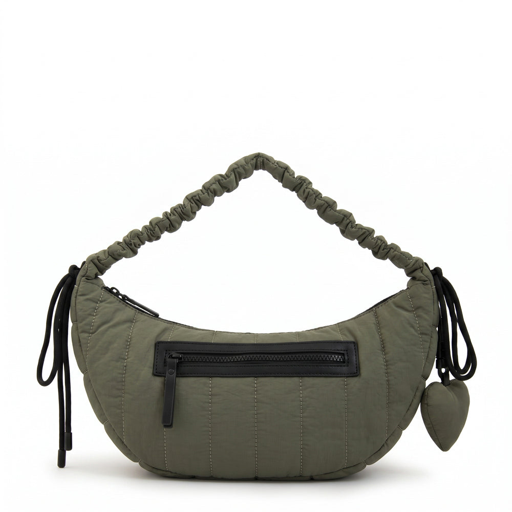 Cartera bandolera adriana mediana verde oliva