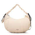 Cartera corte oval adriana mediana blanco crudo