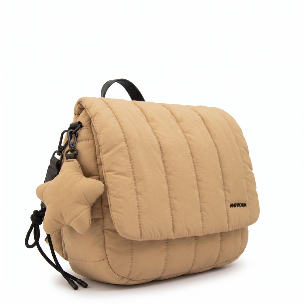 Mochila adriana mediana beige