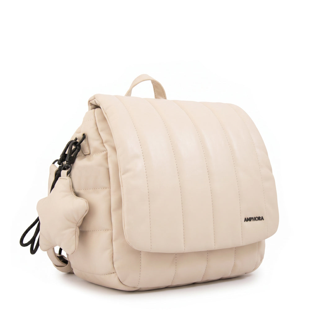 Mochila adriana mediana blanco crudo