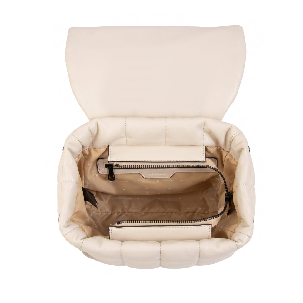 Mochila adriana mediana blanco crudo