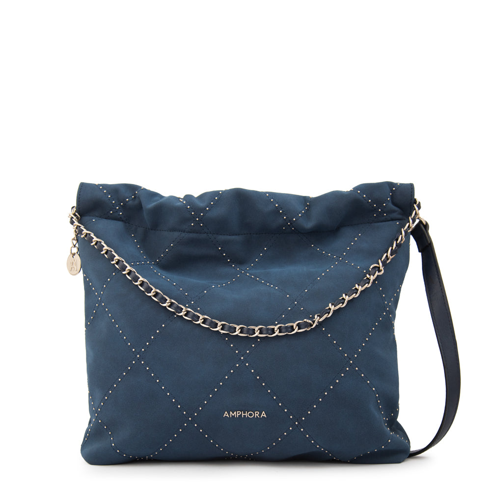 Cartera tote arae mediana azul oscuro