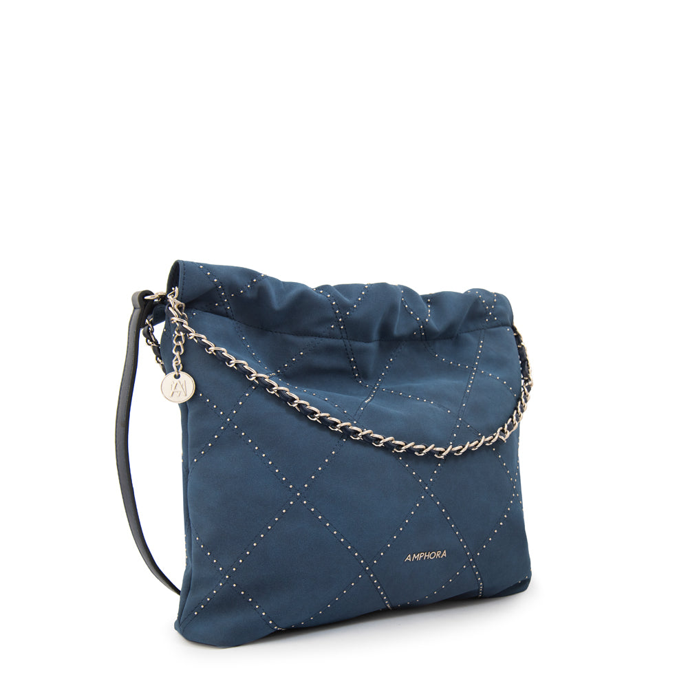 Cartera tote arae mediana azul oscuro