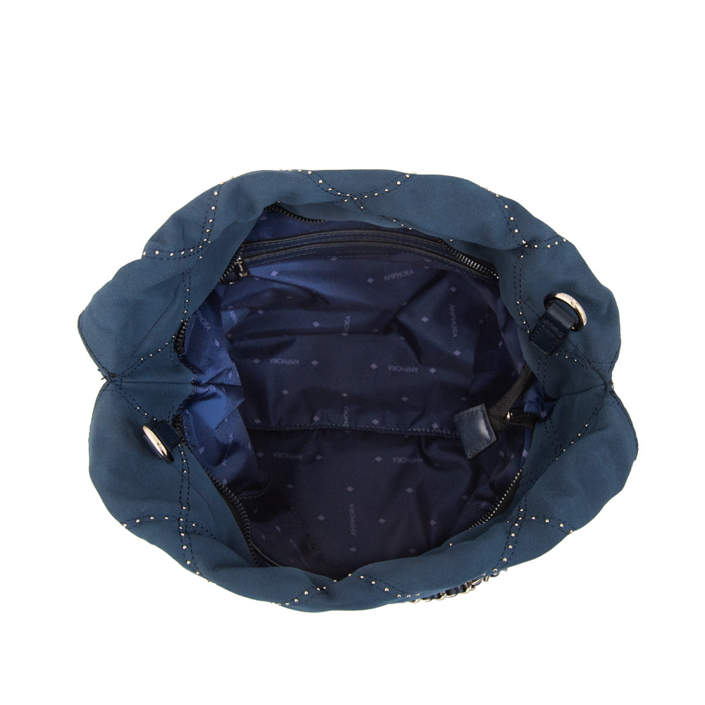 Cartera tote arae mediana azul oscuro
