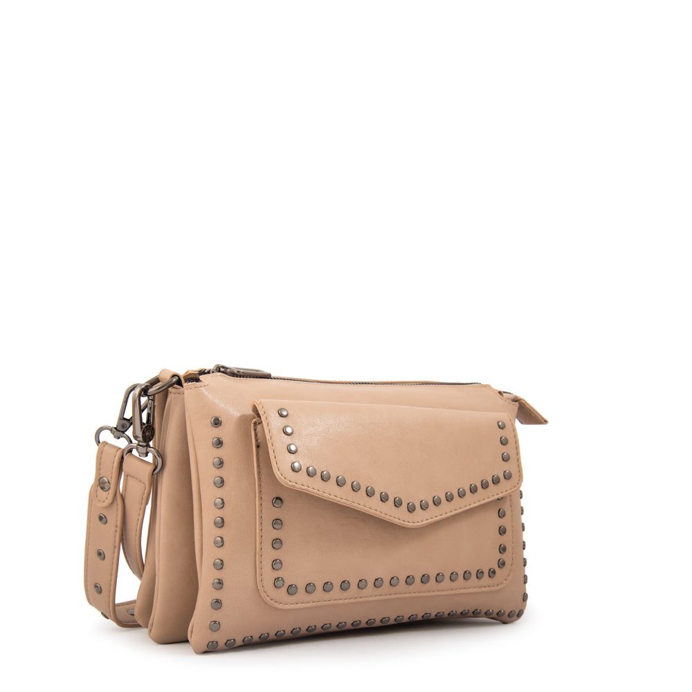 Cartera bandolera danu pequeña beige