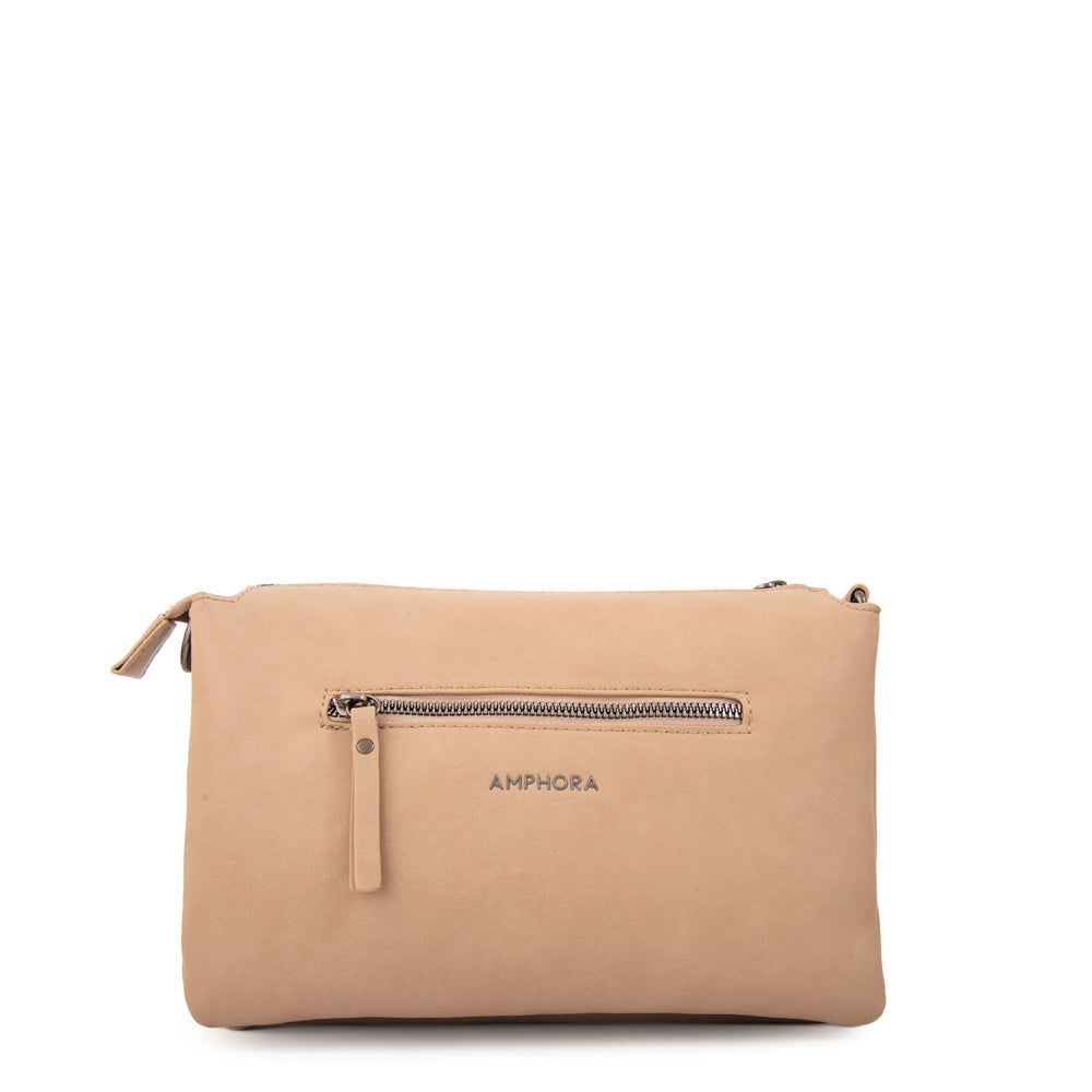 Cartera bandolera danu pequeña beige