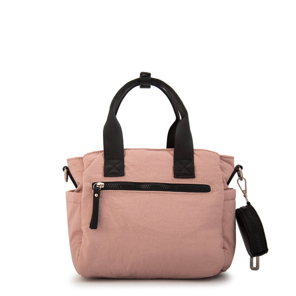 Cartera bandolera con asas vesna grande rosado