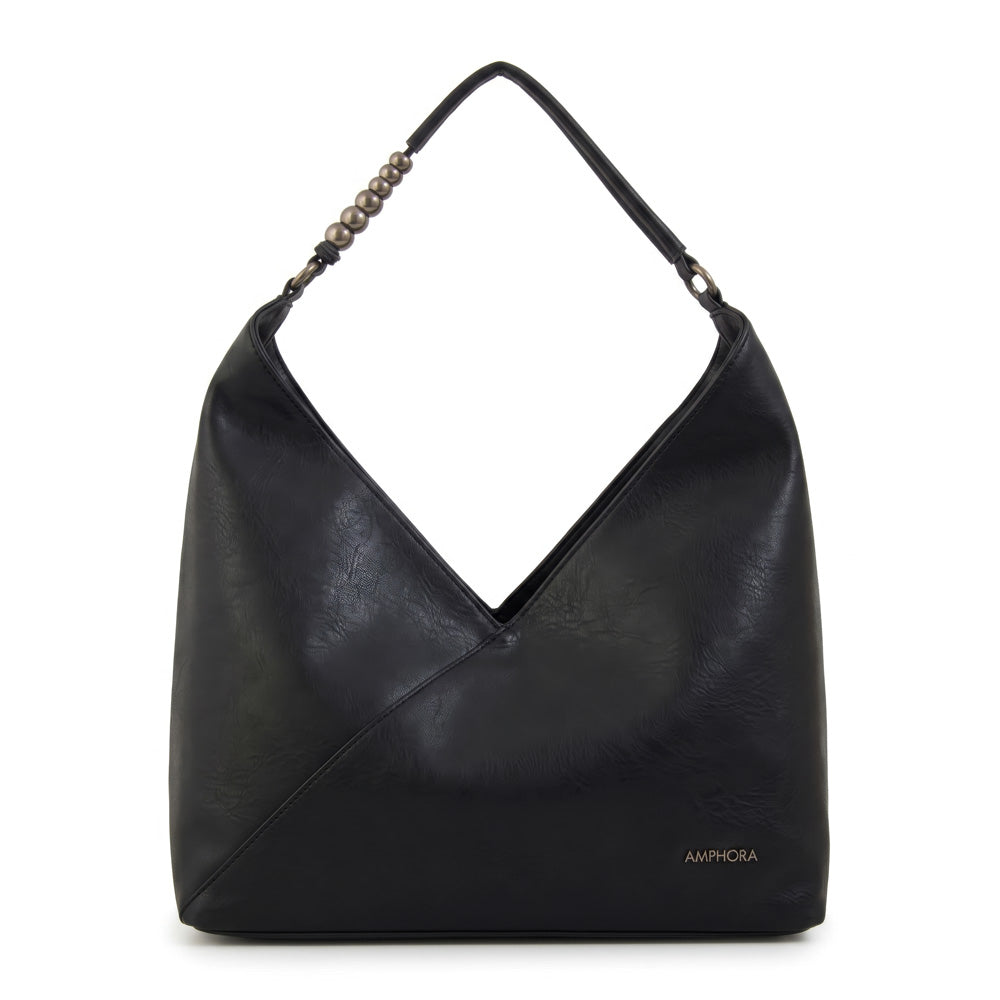 Cartera corte recto saria mediana negro