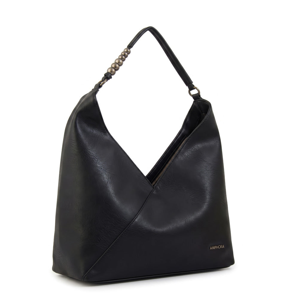 Cartera corte recto saria mediana negro