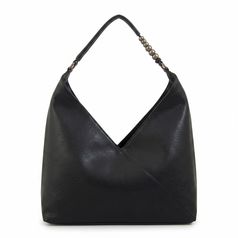 Cartera corte recto saria mediana negro