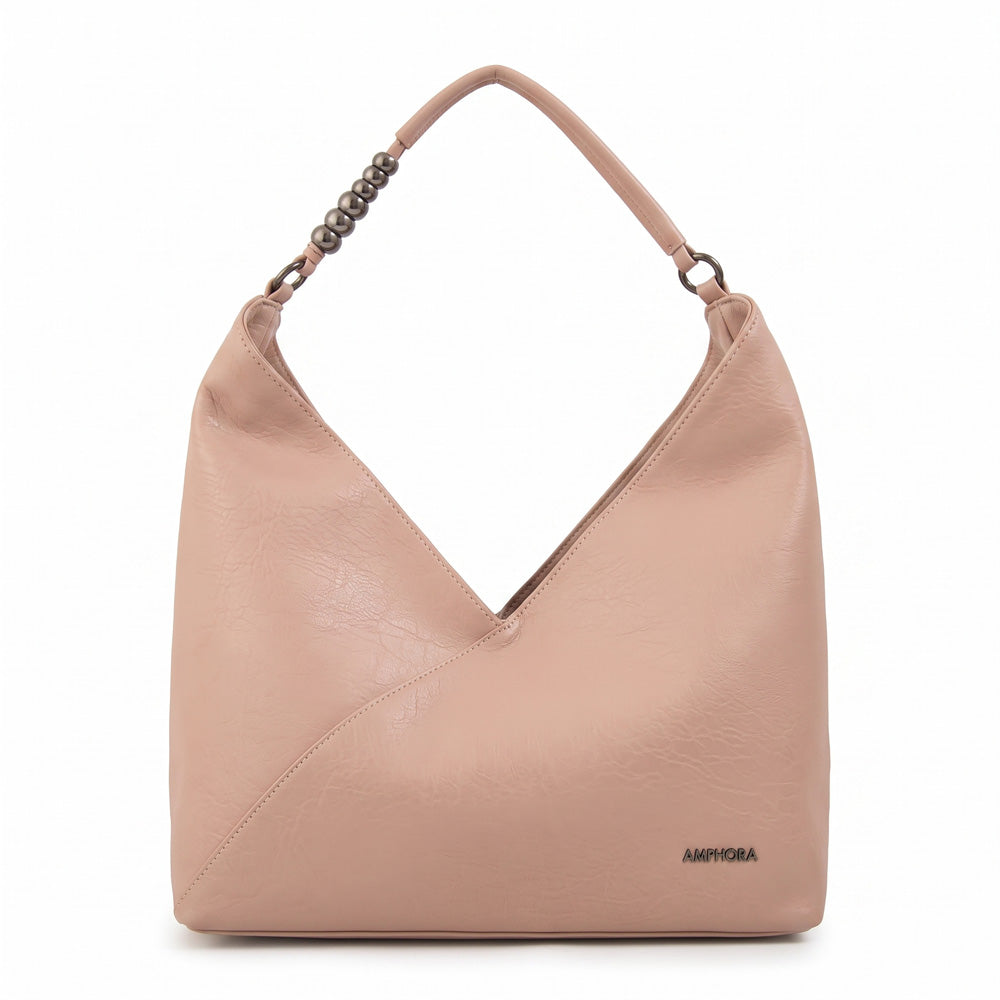 Cartera corte recto saria mediana rosado