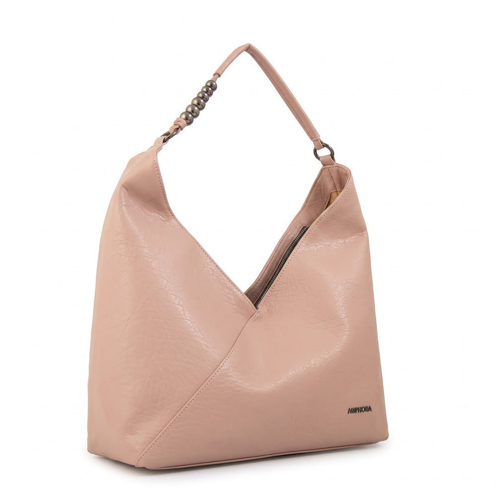 Cartera corte recto saria mediana rosado