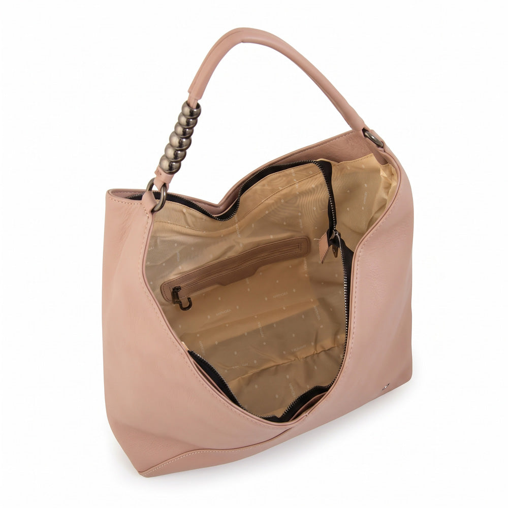 Cartera corte recto saria mediana rosado