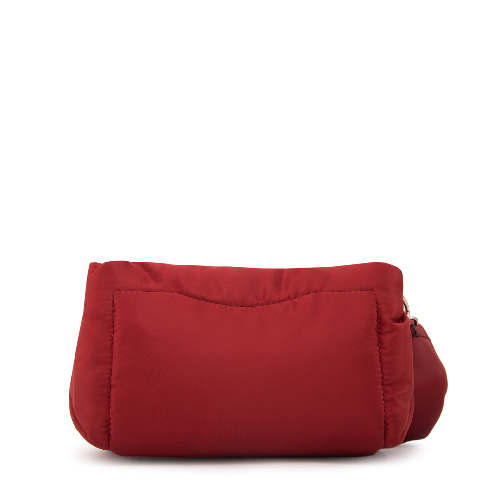 Cartera bandolera clio pequeña rojo oscuro