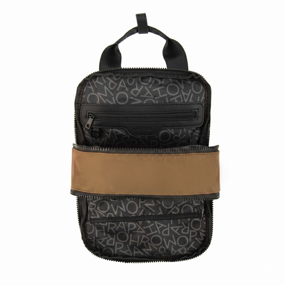 Mochila abril pequeña beige oscuro