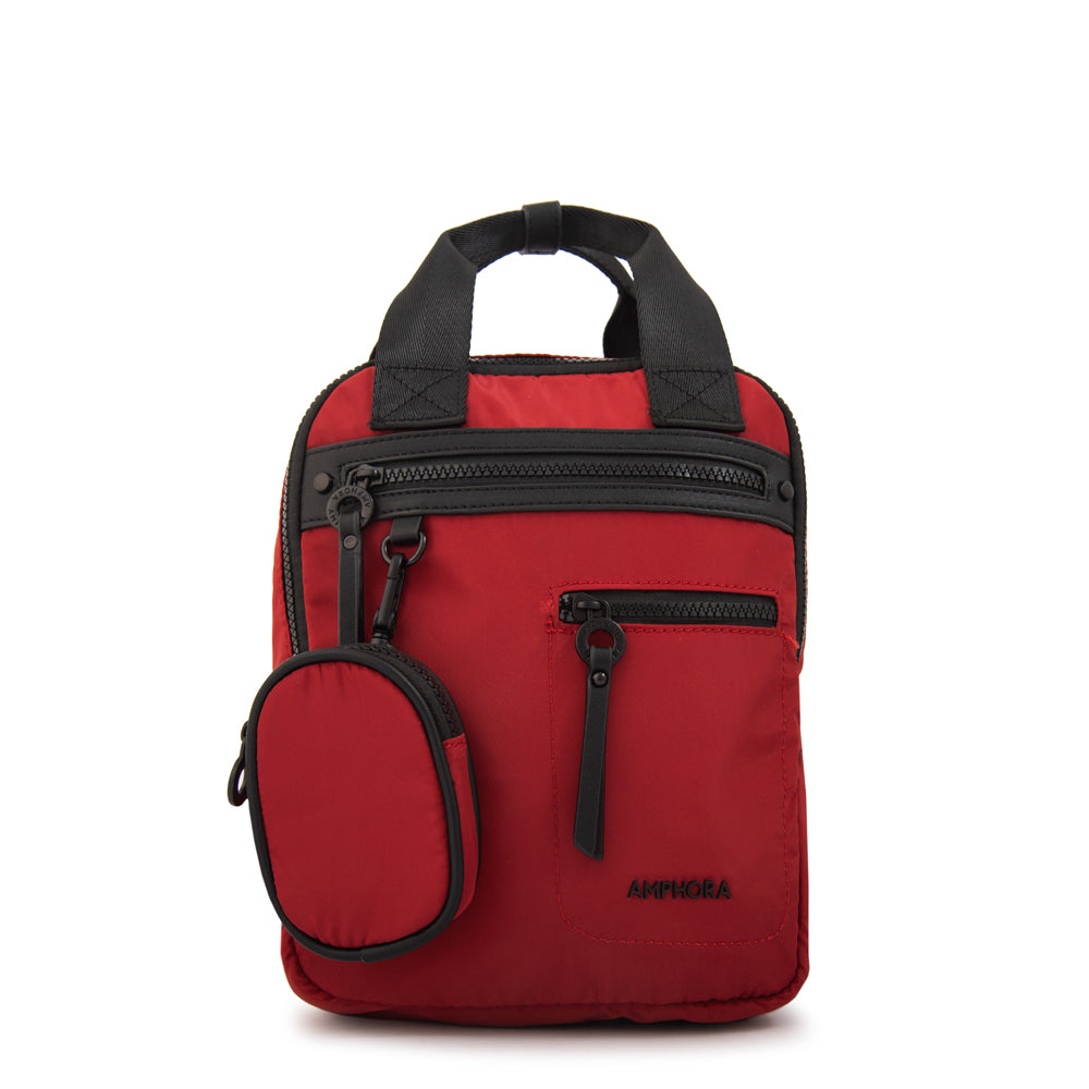 Mochila abril pequeña rojo oscuro
