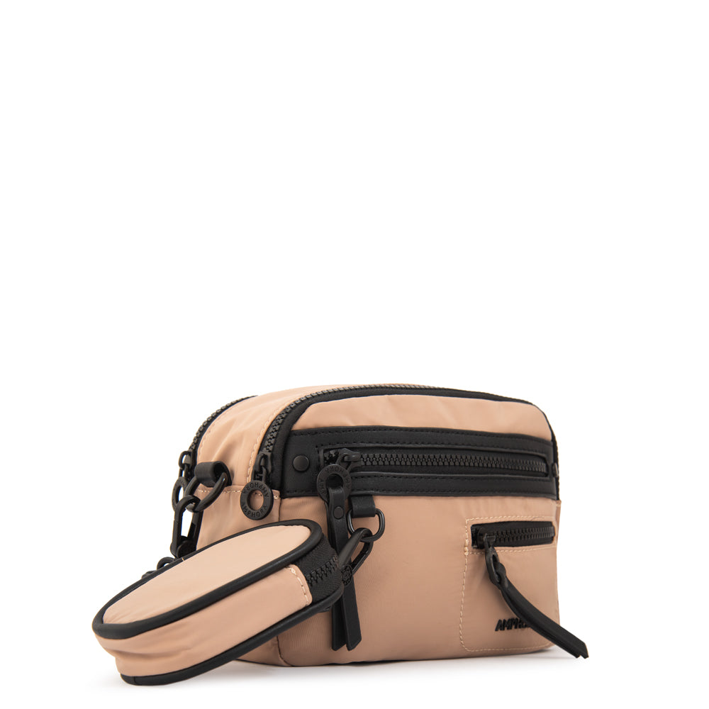 Cartera bandolera abril pequeña beige oscuro