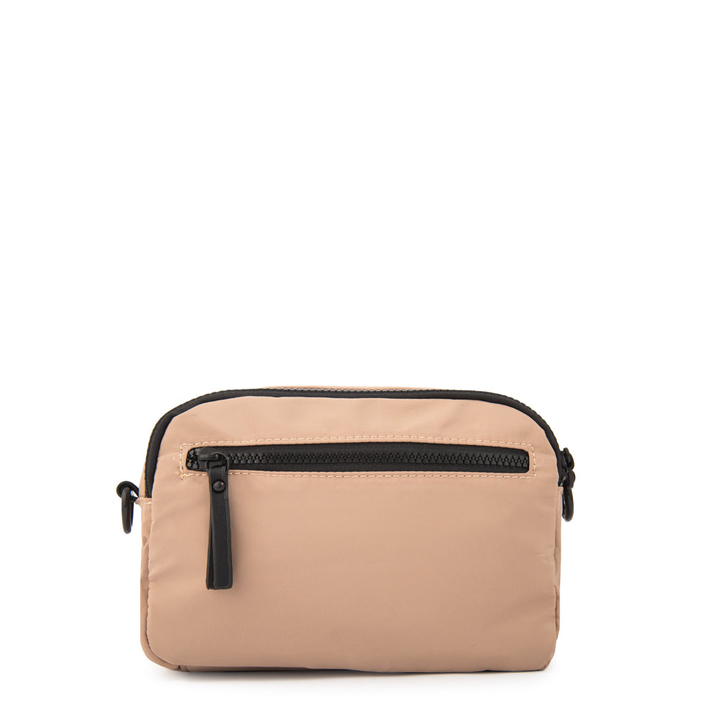 Cartera bandolera abril pequeña beige oscuro