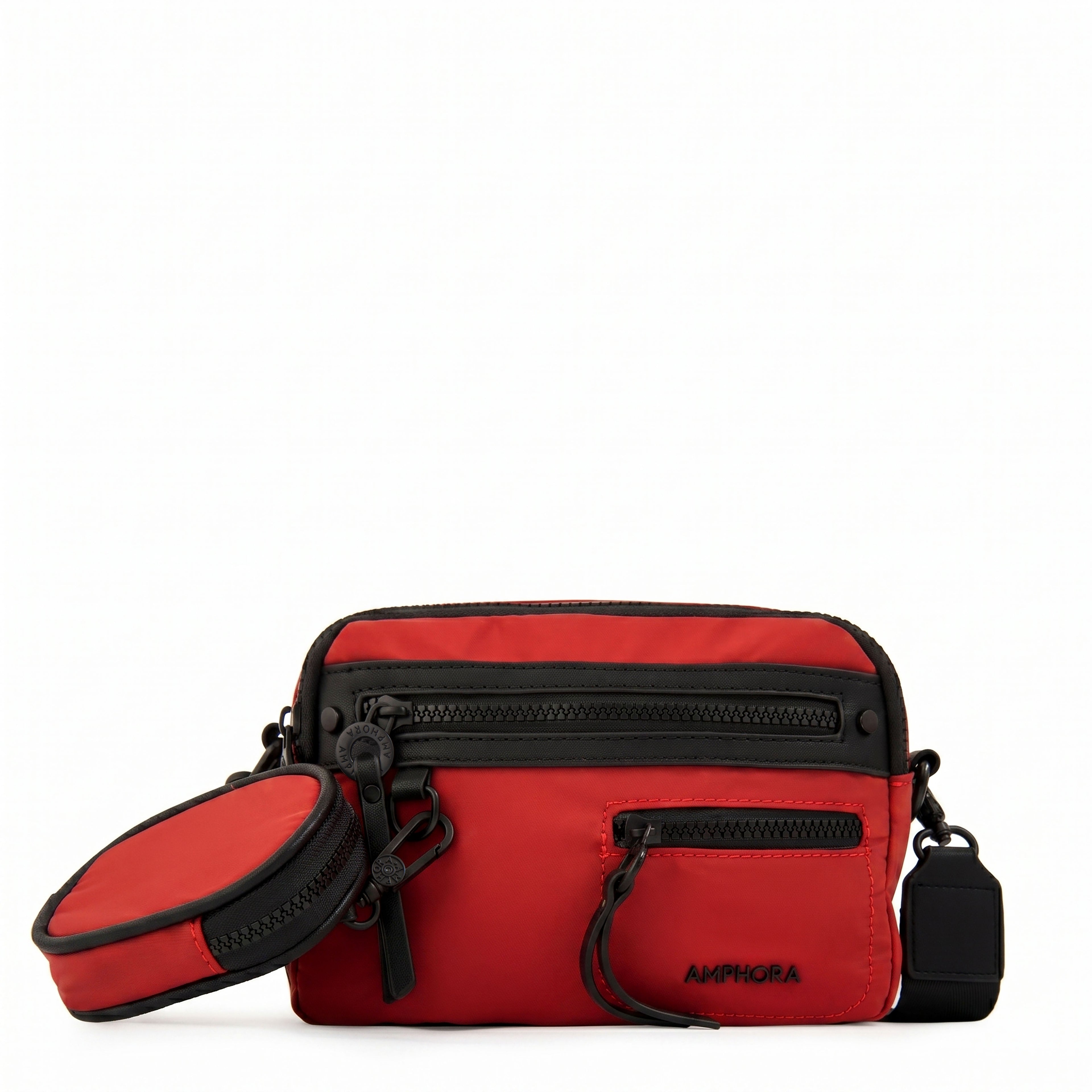 Cartera bandolera abril pequeña rojo oscuro